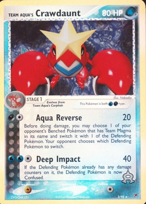 2004 EX: Team Magma vs Team Aqua #02/95 Reverse Holo