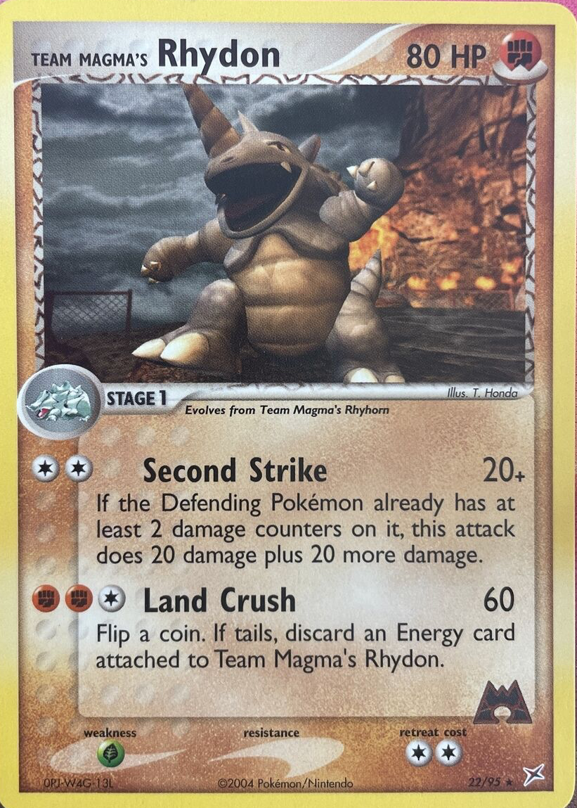 1995 rhydon pokemon card value Rhydon 1995 Pokmon card 100hp