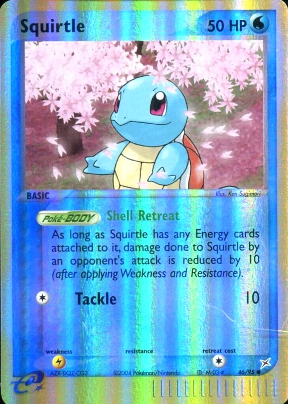 Squirtle 2004 EX: Team Magma vs Team Aqua #46/95 Reverse Holo RAW TCG (NEAR MINT)