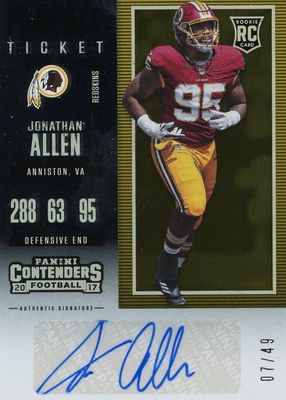 2017 Contenders #132 Rookie Ticket Auto - Playoff Ticket (/49)