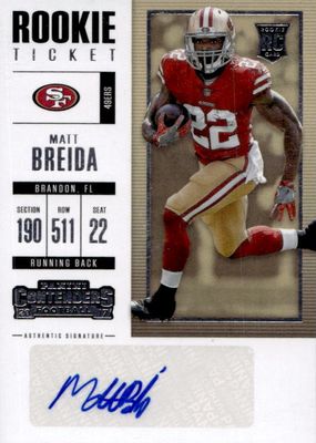 2017 Contenders #178 Rookie Ticket Auto