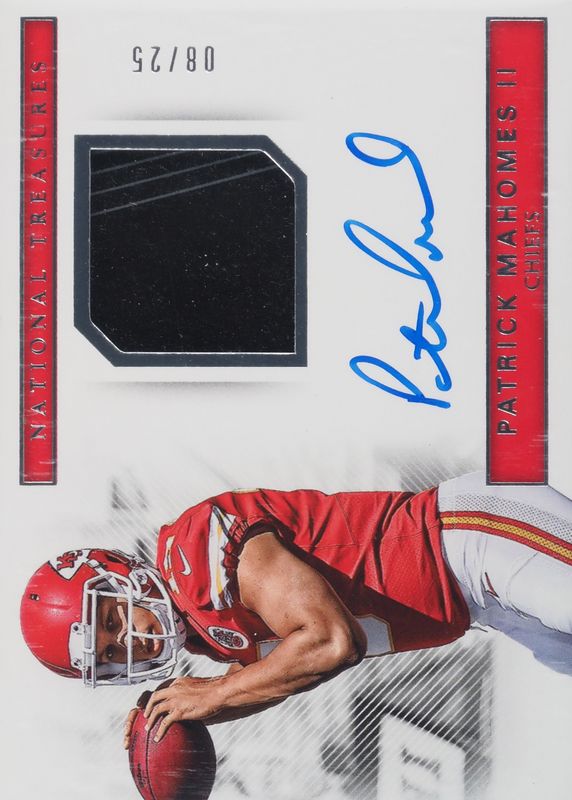 Patrick Mahomes II 2017 National Treasures #RG-2PM Rookie Gloves Signatures /25 PSA 10