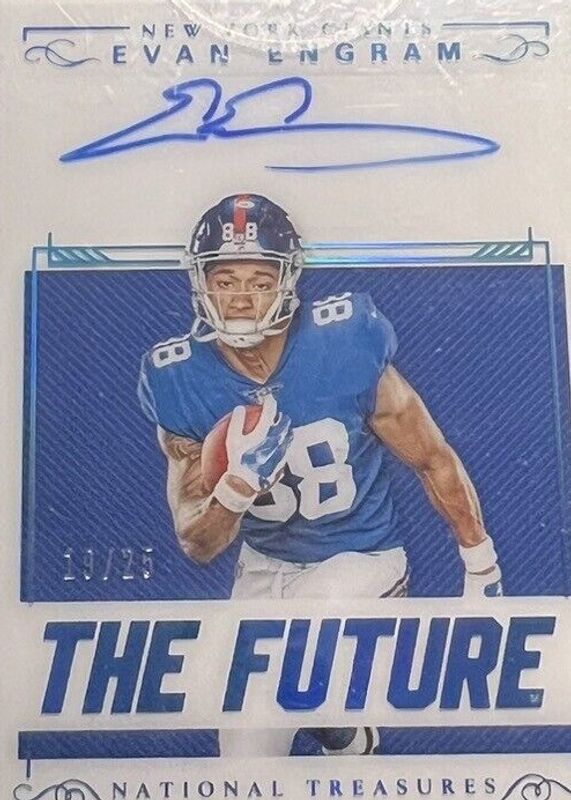 Evan Engram 2017 National Treasures #F-EEG The Future Signatures /25 Rookie SGC 9