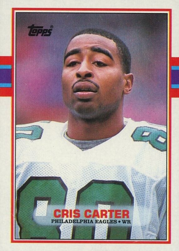 Cris Carter 1989 Topps #121 Base Rookie PSA 8