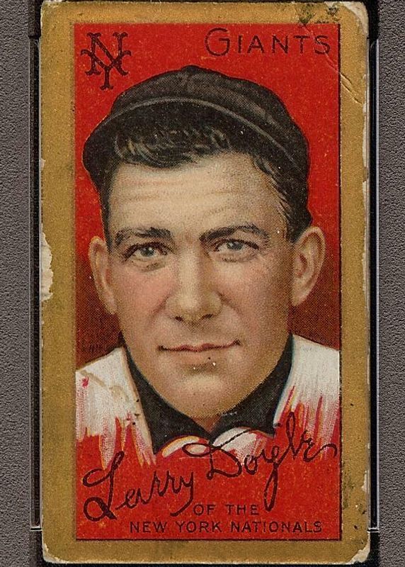 Larry Doyle 1911 T205 Gold Border Base Rookie BVG 7