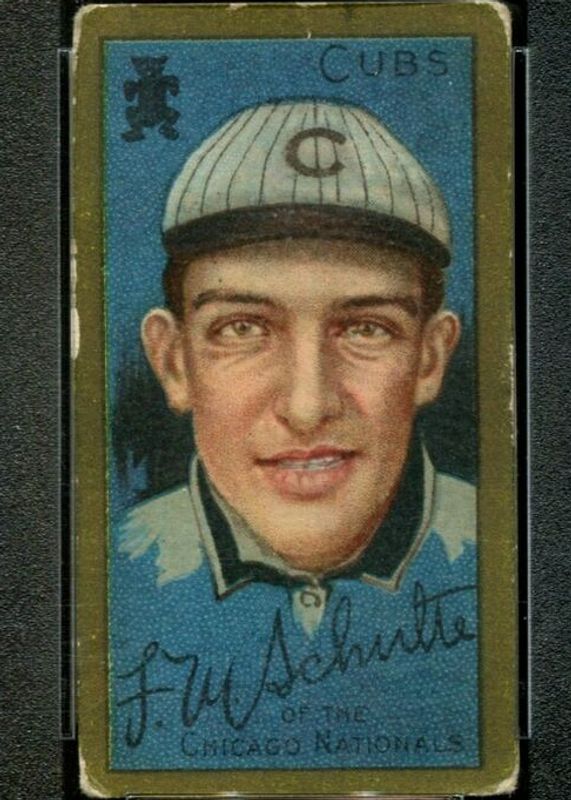 Frank Schulte 1911 T205 Gold Border Base Rookie BVG 7