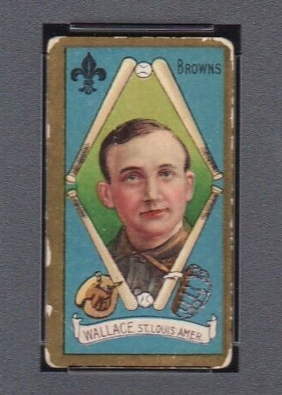 Bobby Wallace 1911 T205 Gold Border Base (No Cap,1 Line 1910 Stats) Rookie PSA 8.5