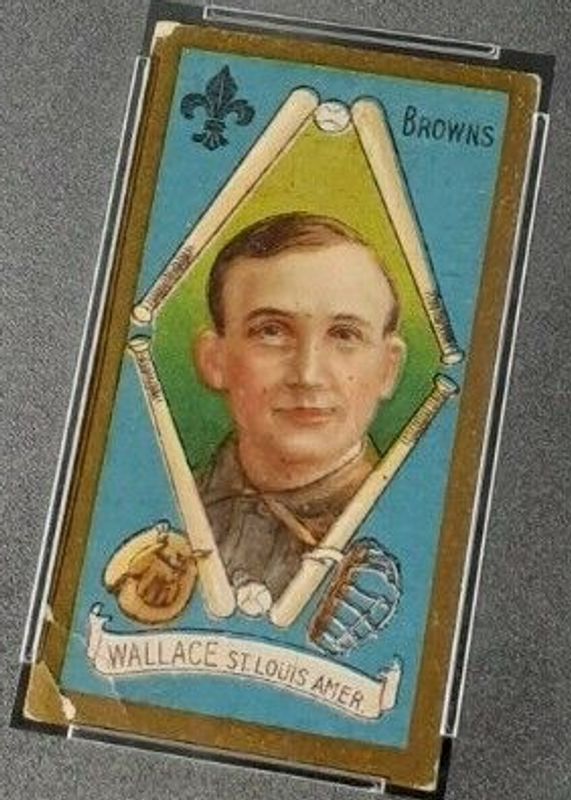 Bobby Wallace 1911 T205 Gold Border Base (No Cap, 2 Lines 1910 Stats) Rookie PSA 5