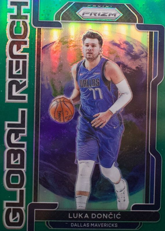 Luka Doncic 2021 Prizm #4 Global Reach - Green BGS 9.5