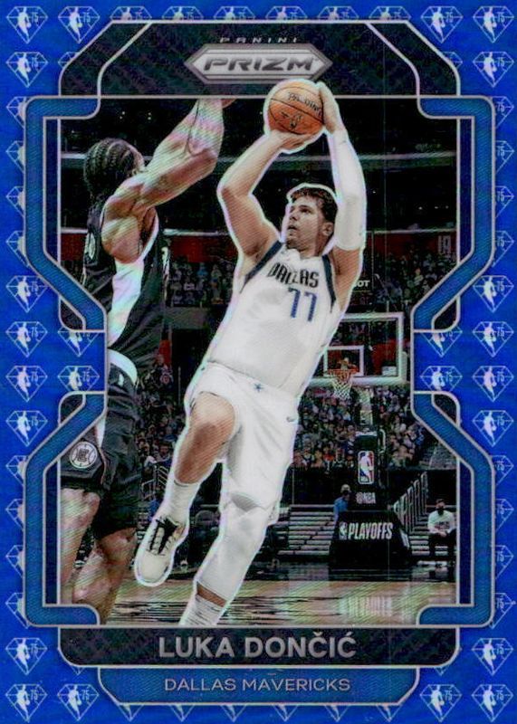 Luka Doncic 2021 Prizm #223 Blue NBA 75th Anniversary PSA 10