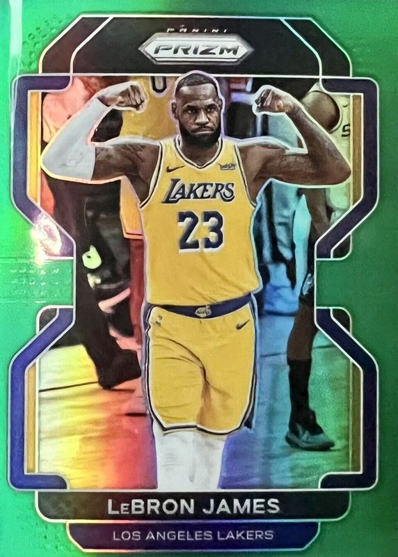 LeBron James 2021 Prizm #91 Green BGS 9