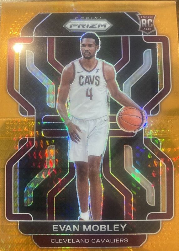 Evan Mobley 2021 Prizm #325 Factory Set Orange Hyper Rookie SGC 9