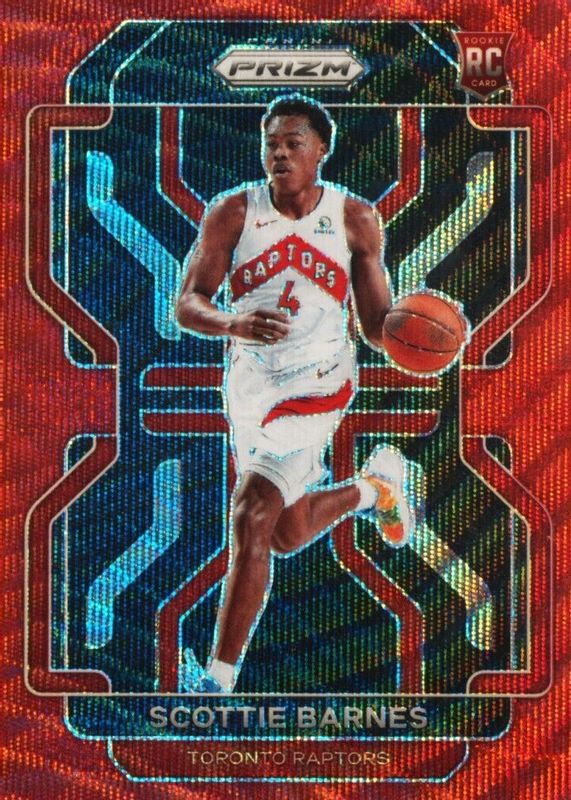 Scottie Barnes 2021 Prizm #320 Ruby Wave Rookie BGS 10 PRISTINE