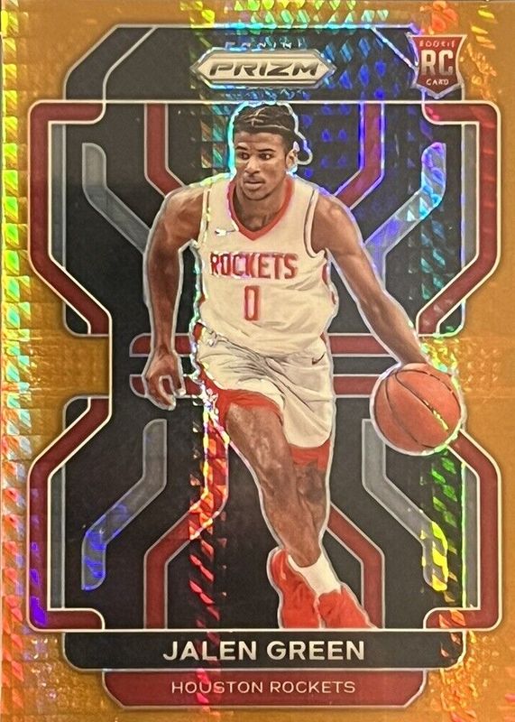 Jalen Green 2021 Prizm #306 Factory Set Orange Hyper Rookie PSA 10