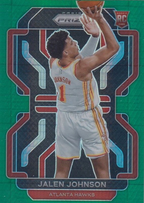 Jalen Johnson 2021 Prizm #305 Factory Set Green Hyper Rookie PSA 10