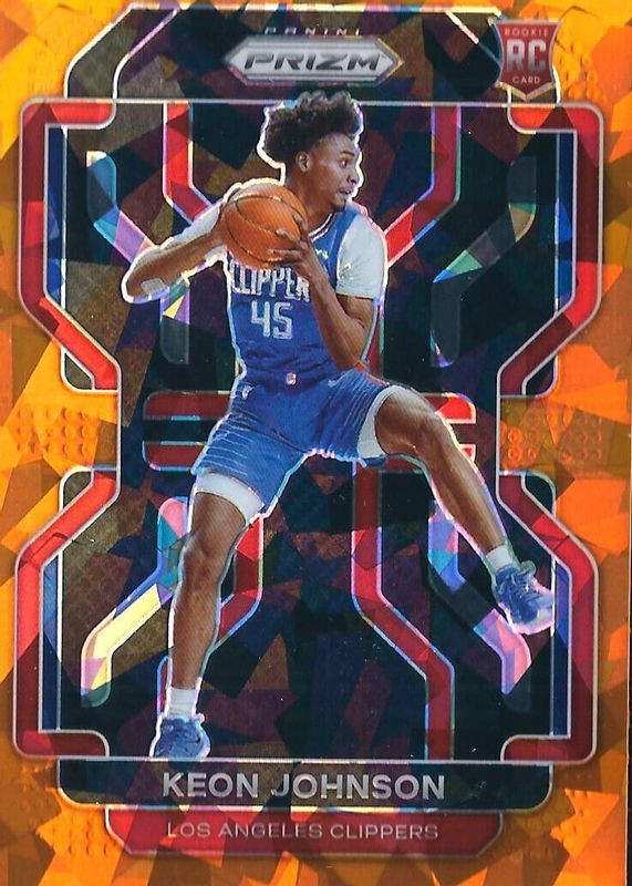 Keon Johnson 2021 Prizm #326 Orange Ice Rookie PSA 10