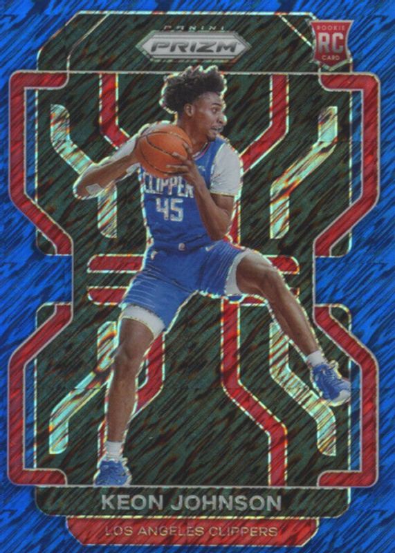 Keon Johnson 2021 Prizm #326 Blue Shimmer /30 Rookie PSA 10