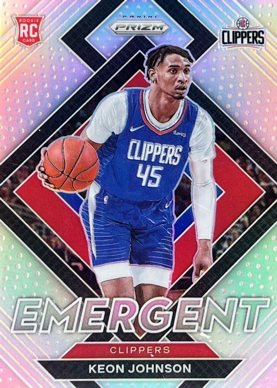 Keon Johnson 2021 Prizm #6 Emergent - Silver Rookie RAW