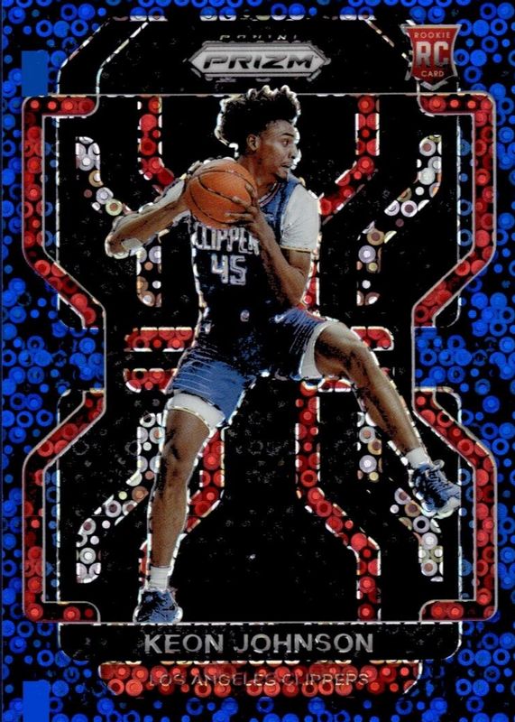 Keon Johnson 2021 Prizm #326 Fast Break Blue /150 Rookie SGC 10