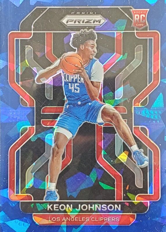 Keon Johnson 2021 Prizm #326 Blue Ice /125 Rookie SGC 9.5