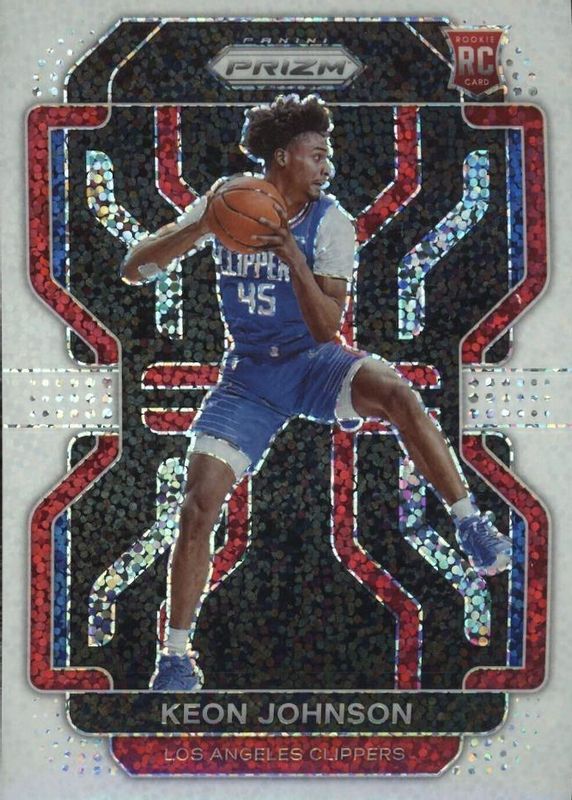 Keon Johnson 2021 Prizm #326 White Sparkle /(SSP) Rookie BGS 9.5