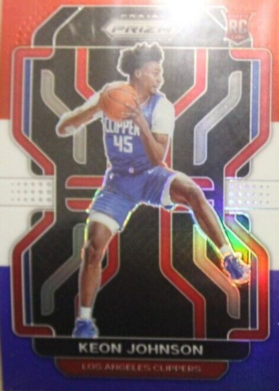 Keon Johnson 2021 Prizm #326 Red White Blue Rookie SGC 9.5