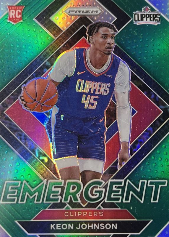 Keon Johnson 2021 Prizm #6 Emergent - Green Rookie PSA 10