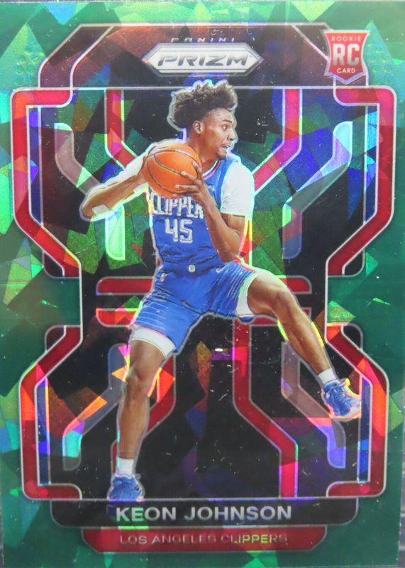 Keon Johnson 2021 Prizm #326 Green Ice Rookie SGC 10