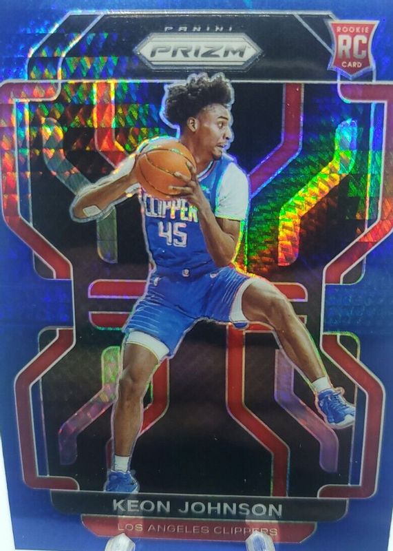 Keon Johnson 2021 Prizm #326 Factory Set Blue Hyper Rookie SGC 10