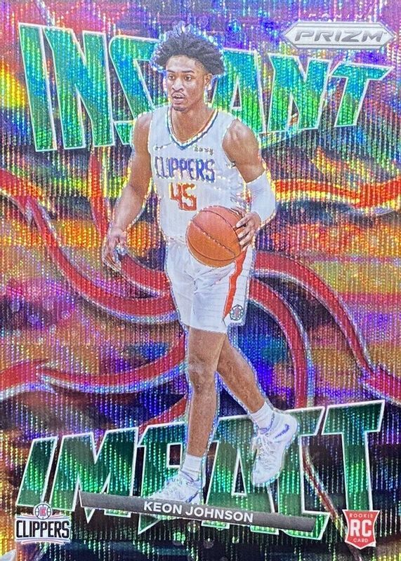 Keon Johnson 2021 Prizm #5 Instant Impact - Green Wave Rookie RAW