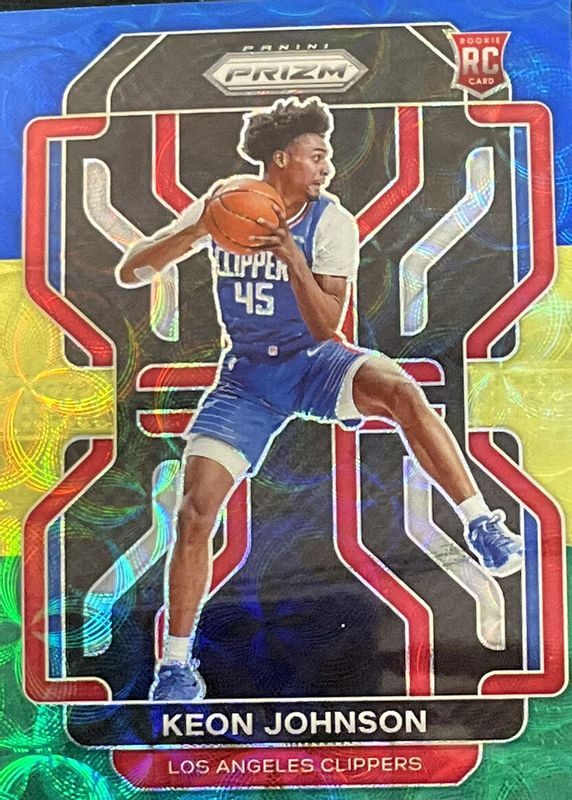 Keon Johnson 2021 Prizm #326 Choice Blue Yellow Green Rookie PSA 10