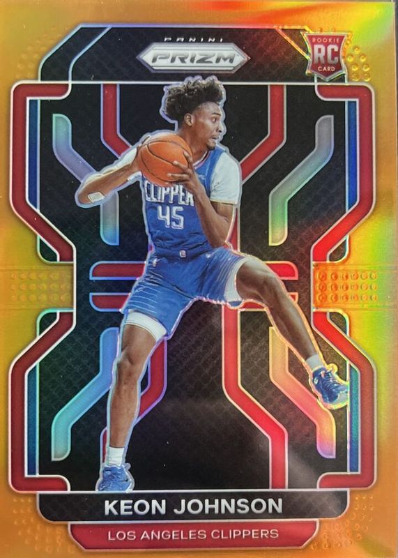 Keon Johnson 2021 Prizm #326 Orange /49 Rookie SGC 10