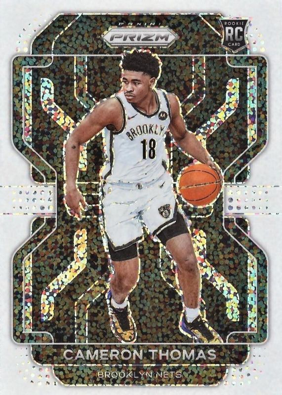 Cam Thomas 2021 Prizm #297 White Sparkle /(SSP) Rookie PSA 10