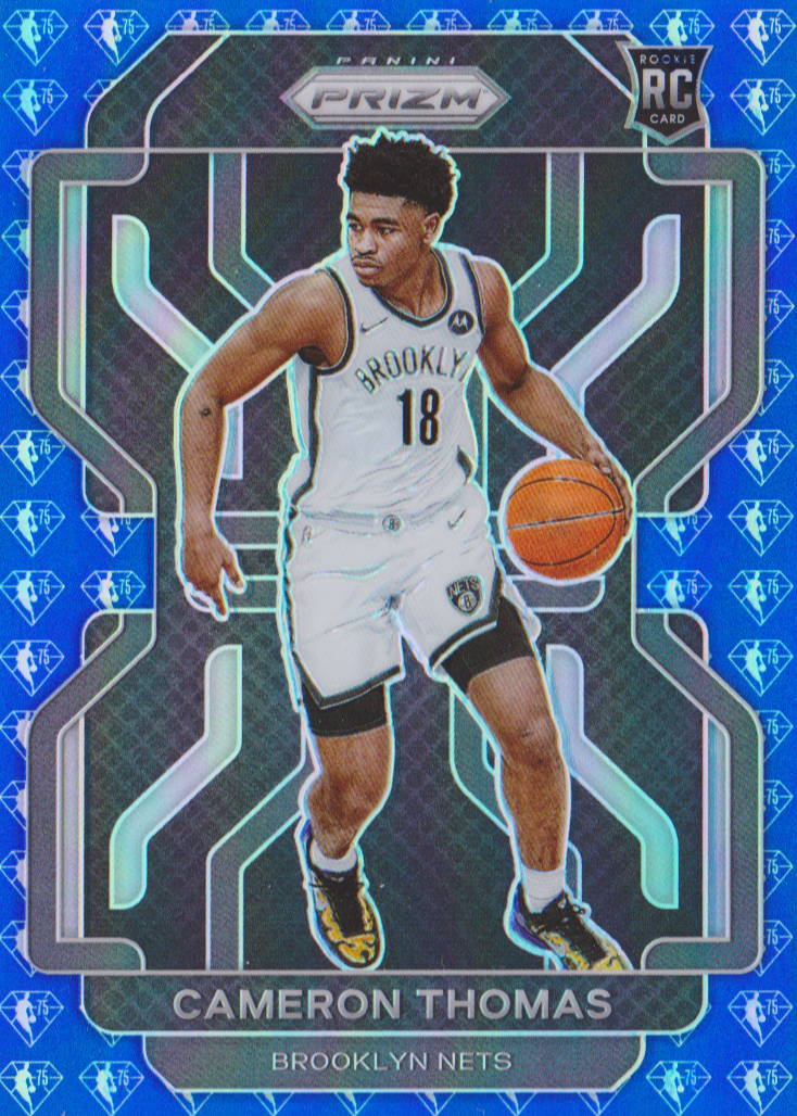 【624】NBA カード Thomas Bryant RC prizm 75シリ Cam Thomas 2021 Prizm #297 Blue NBA 75th Anniversary Price