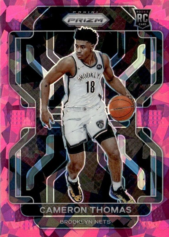 Cam Thomas 2021 Prizm #297 Pink Ice Rookie SGC 10