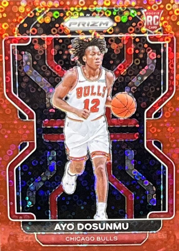 Ayo Dosunmu 2021 Prizm #271 Fast Break Red /100 Rookie PSA 10