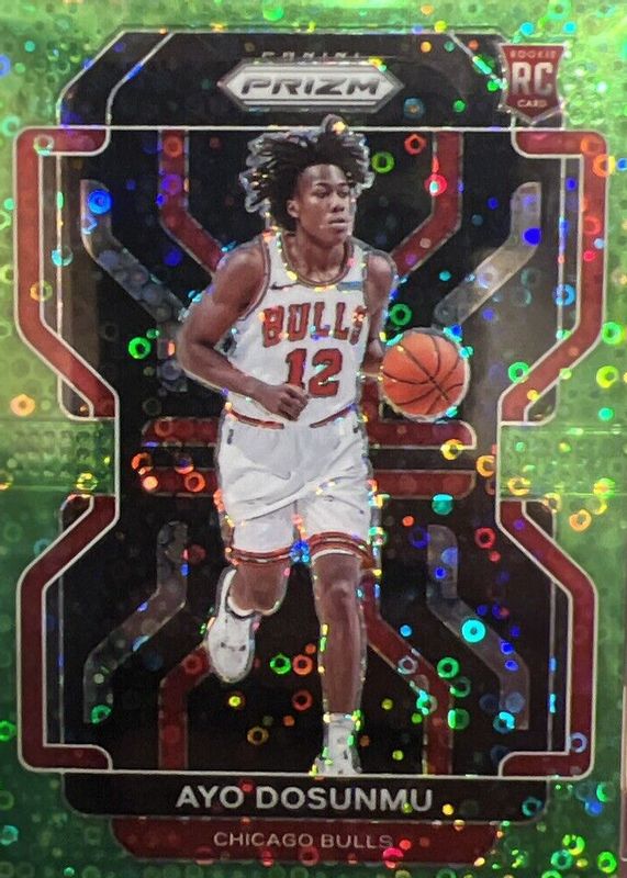 Ayo Dosunmu 2021 Prizm #271 Fast Break Neon Green /5 Rookie SGC 10