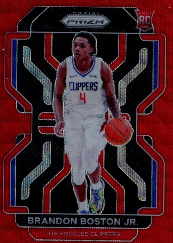 Brandon Boston Jr. 2021 Prizm #330 Ruby Wave Rookie PSA 10