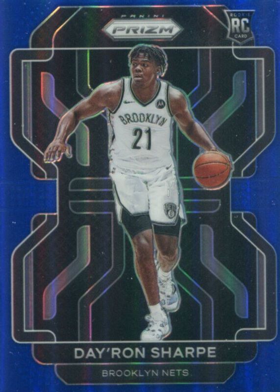 Day'Ron Sharpe 2021 Prizm #281 Blue /199 Rookie SGC 10