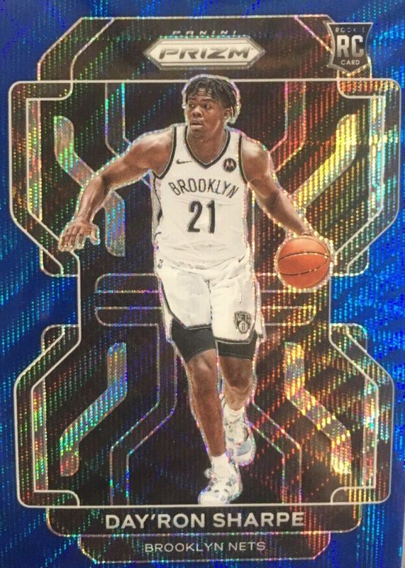 Day'Ron Sharpe 2021 Prizm #281 Blue Wave Rookie SGC 10