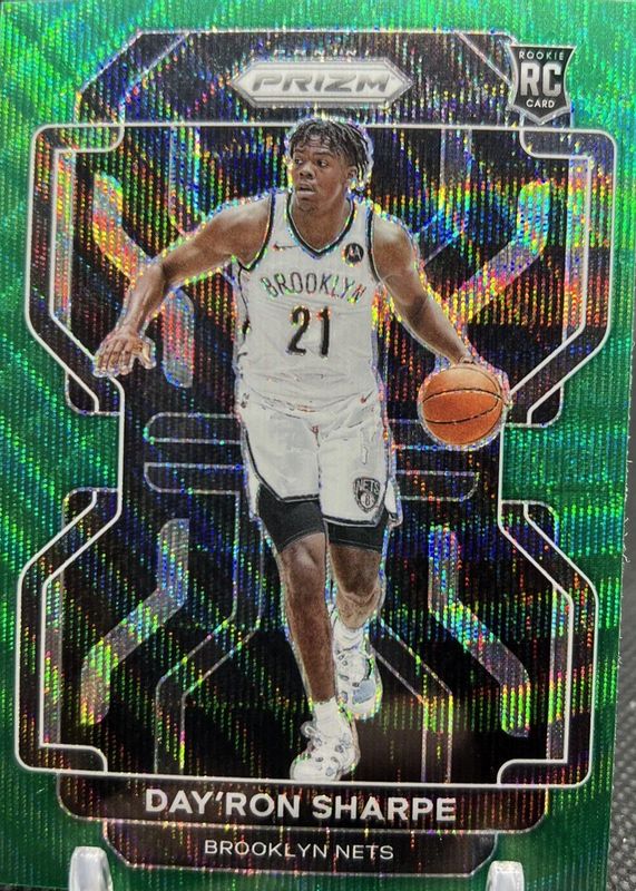 Day'Ron Sharpe 2021 Prizm #281 Green Wave Rookie PSA 10