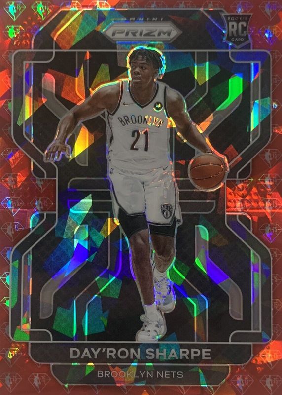 Day'Ron Sharpe 2021 Prizm #281 NBA 75th Anniversary Diamond /75 Rookie SGC 10