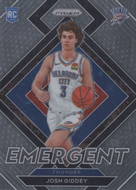 Josh Giddey 2021 Prizm #7 Emergent Rookie PSA 10