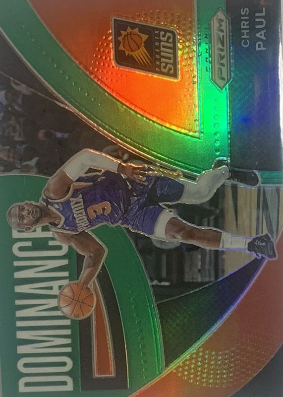 Chris Paul 2021 Prizm #8 Dominance - Green RAW