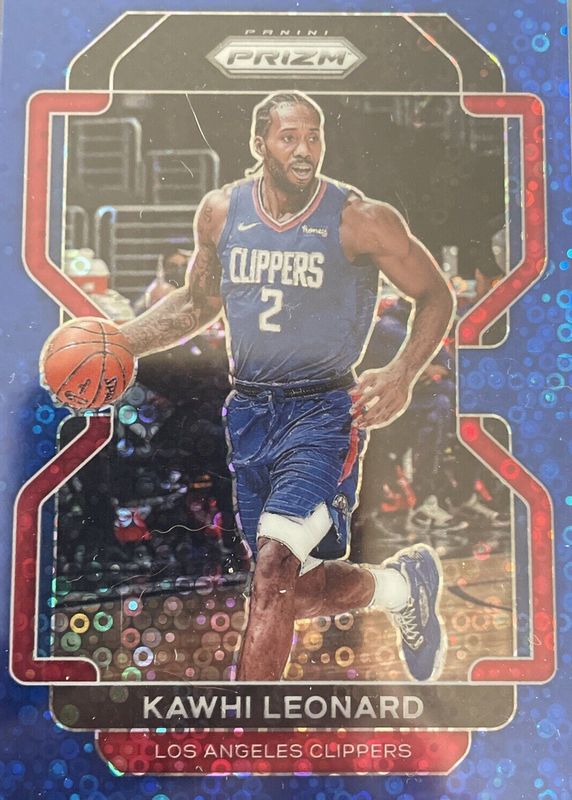 Kawhi Leonard 2021 Prizm #71 Fast Break Blue /150 RAW