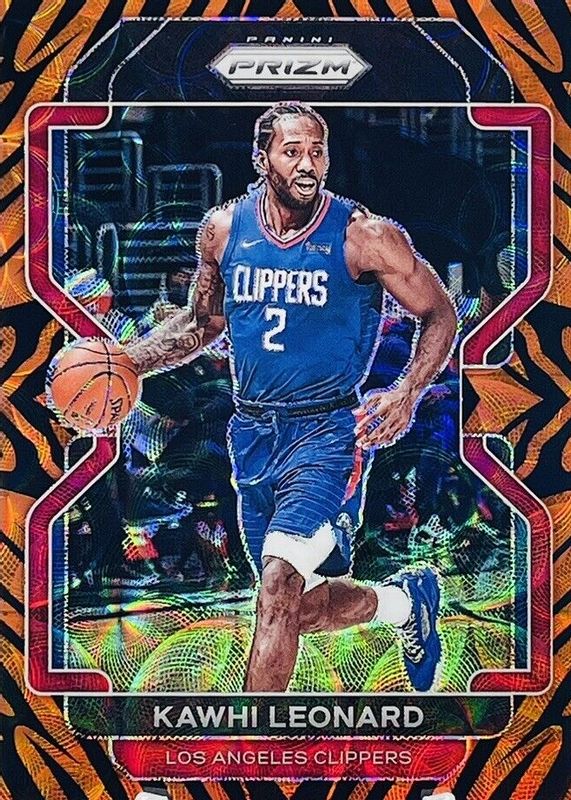 Kawhi Leonard 2021 Prizm #71 Choice Tiger Stripe /(SSP) RAW