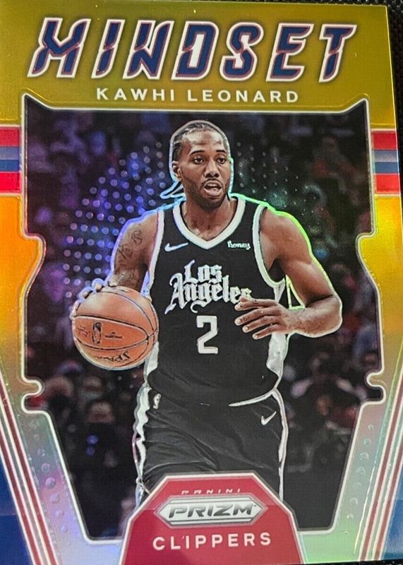 Kawhi Leonard 2021 Prizm #14 Mindset - Gold /10 BGS 9.5