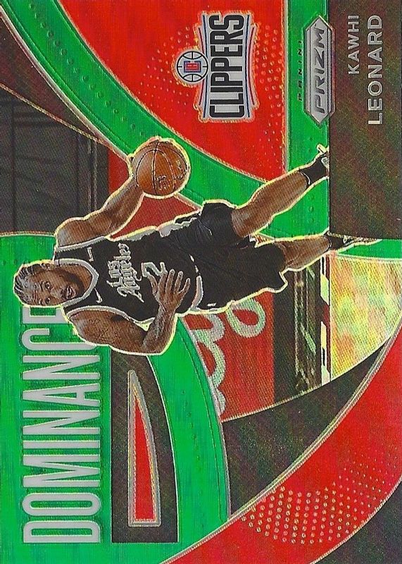 Kawhi Leonard 2021 Prizm #22 Dominance - Green PSA 10