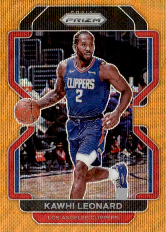 Kawhi Leonard 2021 Prizm #71 Orange Wave /60 RAW