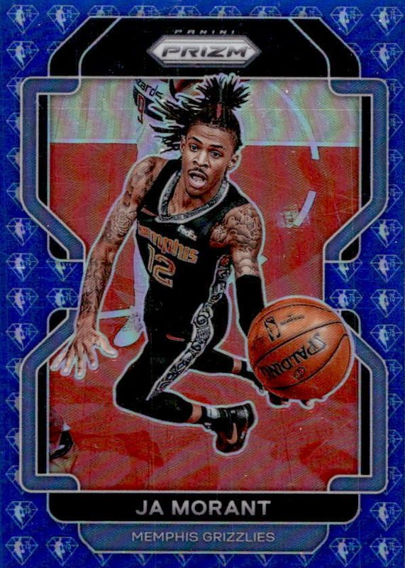 Ja Morant 2021 Prizm #194 Blue NBA 75th Anniversary PSA 10